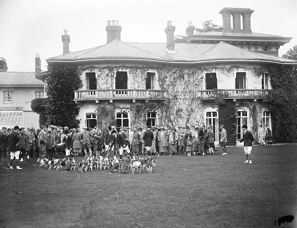 Worcester Park beagles meet at Merstham House, near Redhill. The meet on the lawn