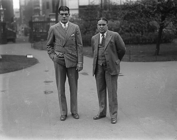 Young Stribling posed with his father. 1929