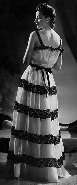 Young woman in an evening dress 15 July 1939