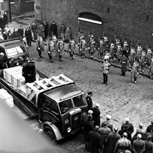 8 February 1952 Surrounded by Yeoman Warders, The Royal Proclamation is read by