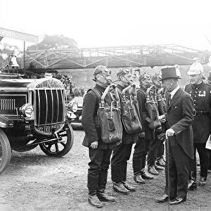 Admiral Jellicoe inspects London fire brigade at Victoria Park. Admiral Jellicoe