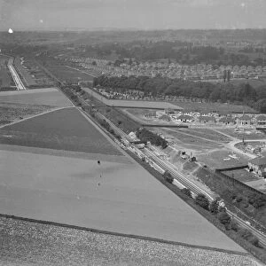An aerial view of Albany Park train station in Kent. 1939