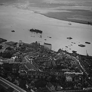 An aerial view of Erith, Kent. 1939