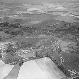 An aerial view of Eynsford, Kent. 1939