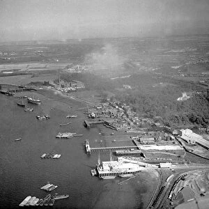 Aerial view of Greenhithe, Kent. 1st September 1947