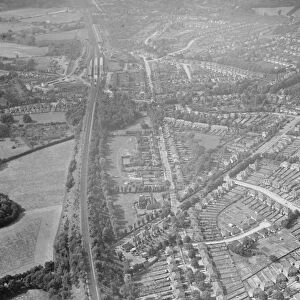 An aerial view of Orpington, Kent. 1939