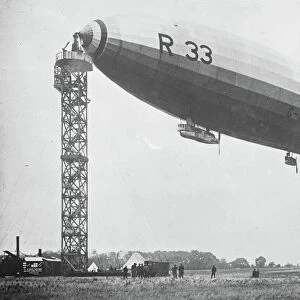 The Airship R 33 at Her Mooring Mast 1921