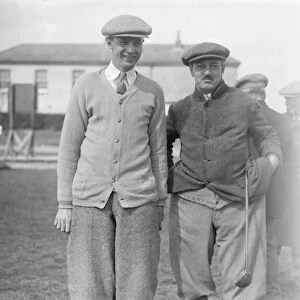 Amateur Golf Championship at Deal. Roger Wethered ( left ) and Robert Harris before