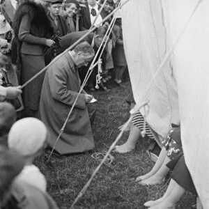 The ankle show at Swanscombe fete, Kent. 1936