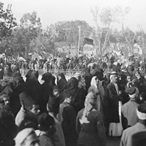 The Arab Independence Movement Demonstartions in front of the National Gardens at