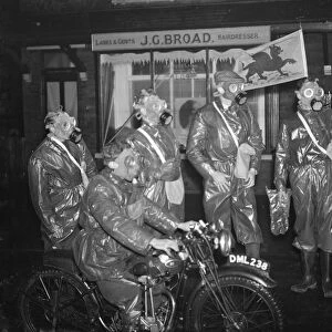 ARP ( Air Raid Precautions ) night demonstration in Sidcup, Kent. 1939