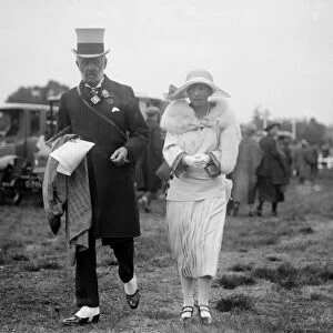 Ascot. Honorable Ashley and Miss Evelyn Gabille. 1922