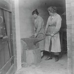 Atalanta works, Loughborough, run by women at the forge 6 February 1921