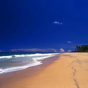 Beach north of Galle, and south of Welligama, on the island of Sri Lanka