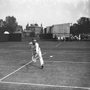At the Beckenham Tennis Tournament, H Bignold, the one armed tennis player 1926