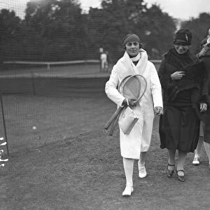 At the Beckenham Tennis Tournament, Mlle D Alvarez. 1928