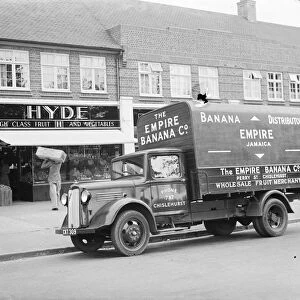 A Bedford truck belonging to The Empire Banana Company, the wholesale fruit merchant