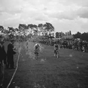 Bicycle race in Swanley, Kent. 1936