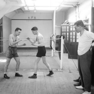 British boxers, Teddy Baldock ( left ) and Archie Bell. They will meet at the