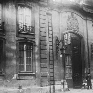 The British Embassy in the Rue Faubourg St Honore, Paris. 7 February 1928