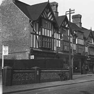 Buildings in the High Street of West Tarring, near Worthing, Sussex. 7 March 1931