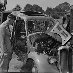 Burnt car. 1937