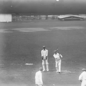 Canadian cricketers at the Oval cricket ground, London. Mr C R Somerville, the