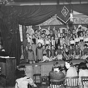 Children from Brent School in Dartford, Kent, performing a school play