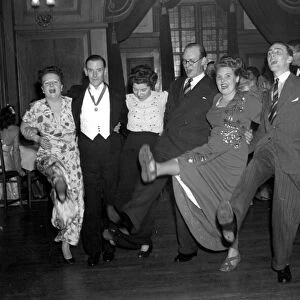 A Christmas party in Nutfield Centre 1948 dance / dancing / party season / celebration
