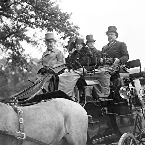 The coaching marathon. Sir Edward Stern ( driving ) with his coach in Hyde Park
