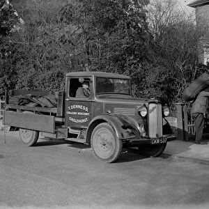 Coal delivery by one of the coal vans from T Denness, Coal and Coke Merchants in