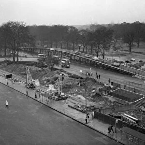 The construction of the overpass - just one section of the wider Marble Arch - Park