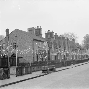 Coronation decorations in Foots Cray, Kent, to celebrate the coronation of King