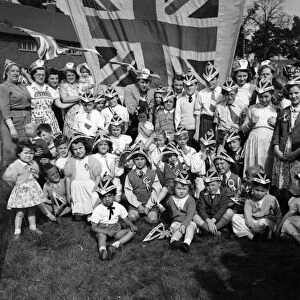 Coronation street party in the Sidcup area, Kent 6th June 1953