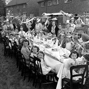 Coronation street party in Sidcup, Kent June 1953