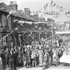 Coronation teas at Swanley. 12 May 1937