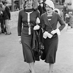 At Cowes. Lady Dashwood and Mrs John Fane ( left ) 1933