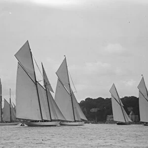 Cowes week. the start of the race for yachts exceeding 100 tons, which was won