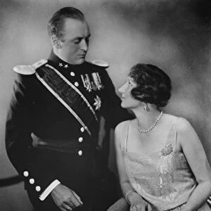 The Crown Prince Olav and Princess Martha of Norway. January 1930