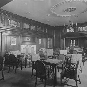The Cunard liner Scythia 1st Class Smoking Room October 1921