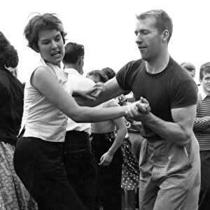Dancing the jive to jazz on the river 1955 dance / dancing / party season / celebration