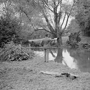 The Darenth River - the water dredging scheme. 1937