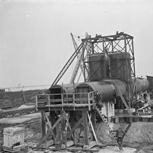 Dartford tunnel. Giant air locks machinery. 1937