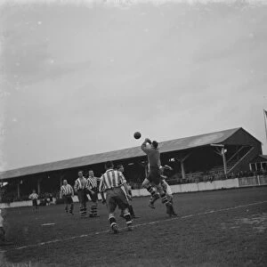 Dartford versus Northfleet. Action from the game. 1939