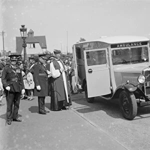 Dedication of a new ambulance at Crayford. 1935