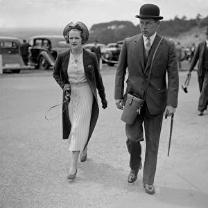 The Duke and Duchess of Norfolk, attending Goodwood racecourse, West Sussex, England