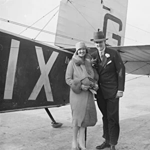 The Earls honeymoon plane. After their wedding the Earl of Bective and Lady Clarke