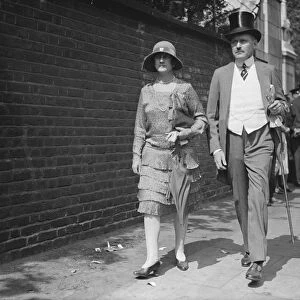 Eton versus Harrow at Lords. Prince and Princess Arthur of Connaught 1929