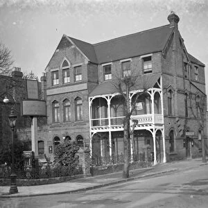 The exterior of the Crown Hotel in Grove Park, Kent. 1936