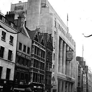 Exterior view of the Daily Telegraph building in Fleet Street, London. June 1939